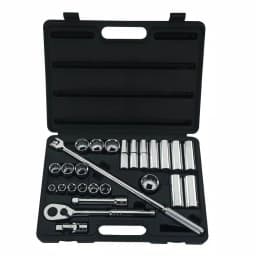 Stanley 26-Piece 1/2 in. Drive SAE Ratchet and Socket Set thumbnail 1