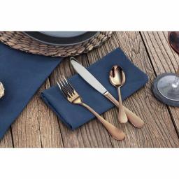 Artaste Rain 36-Piece 18/10 Stainless Steel Flatware Set, Antique Copper Finish, Service for 12 thumbnail 2
