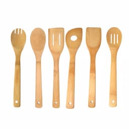 Home Basics Bamboo Kitchen Utensil Set, 4-Piece Eco-Friendly Cooking Tools thumbnail 1