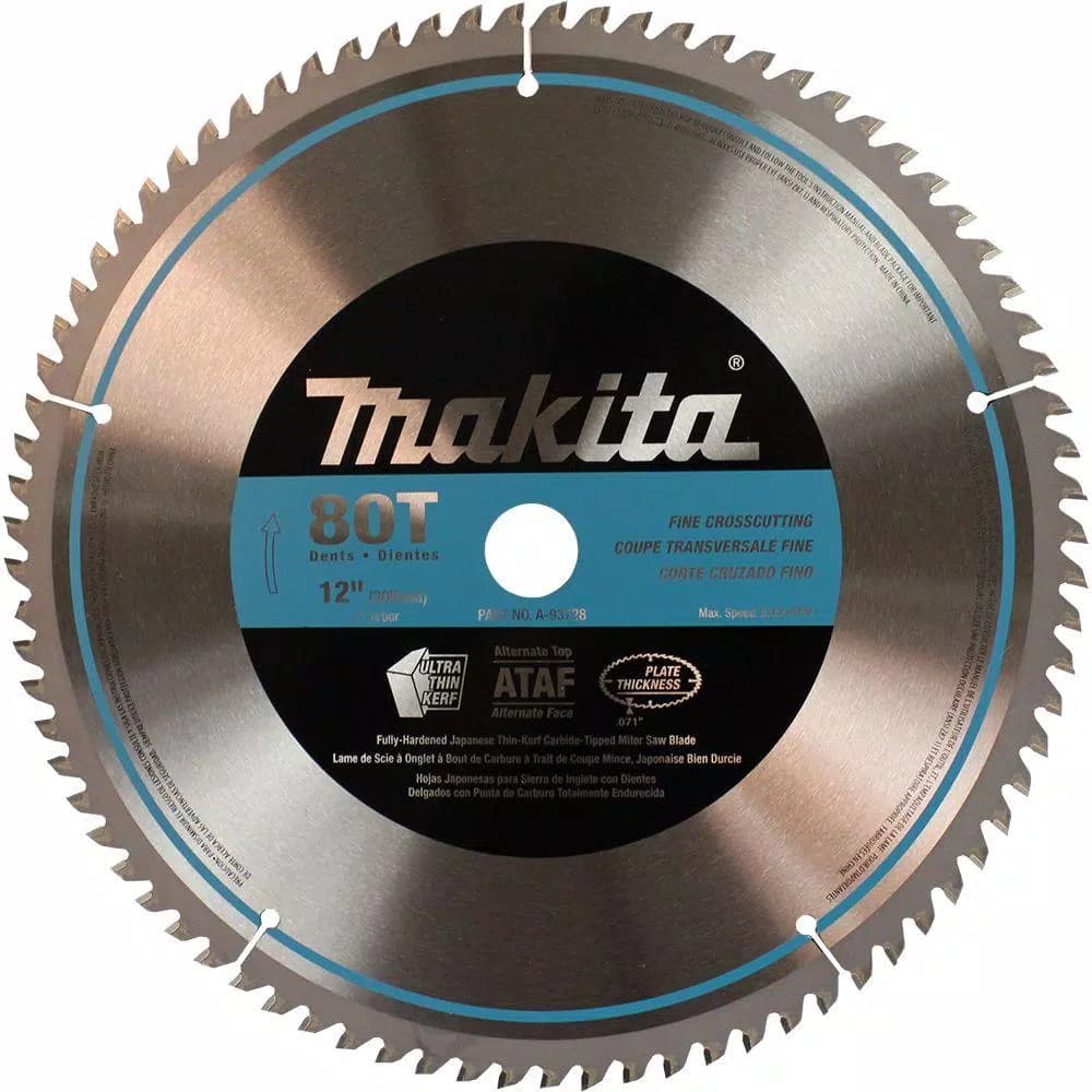 Makita A-93728 12 in. 80-Tooth Micro Polished Miter Saw Blade