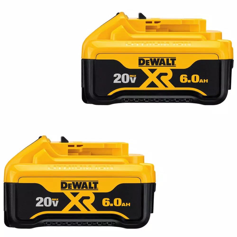 DEWALT 20V MAX XR Premium Lithium-Ion 6.0 Ah Battery Pack, 2-Pack
