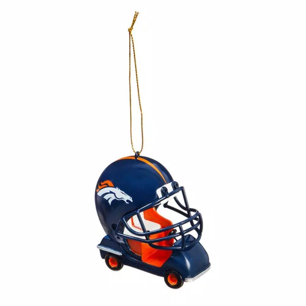 Team Sports America Denver Broncos NFL Field Car Christmas Ornament, 3 in. Resin Sports Decor