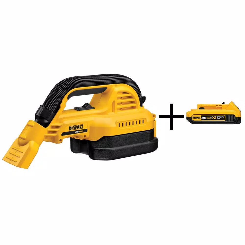 DEWALT 20V MAX 1/2 Gal. Wet/Dry Portable Vacuum with 2Ah Battery (DCV517B)