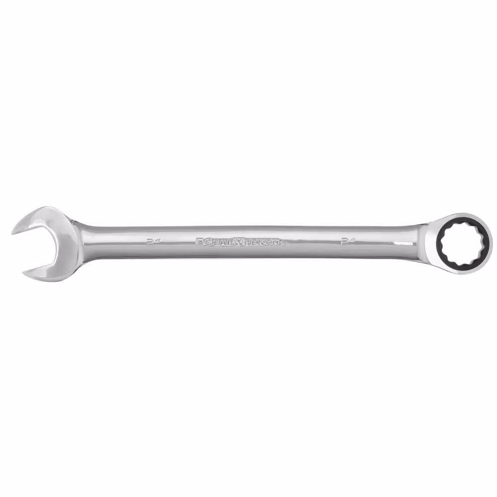 GearWrench 2 in. Jumbo Combination Ratcheting Wrench, 12-Point, Chrome Finish