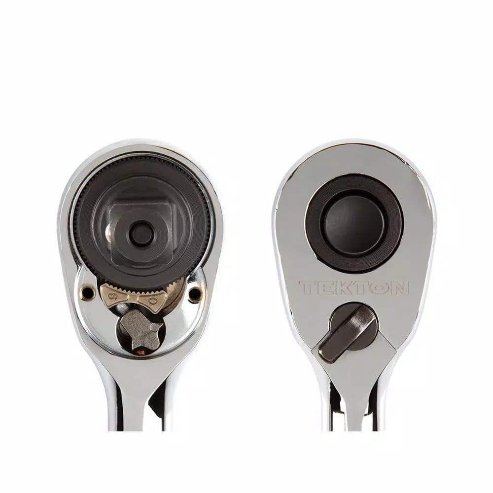 Tekton 3/8 in. Drive x 4.5 in. Quick-Release Ratchet, 90-Tooth Stubby Design