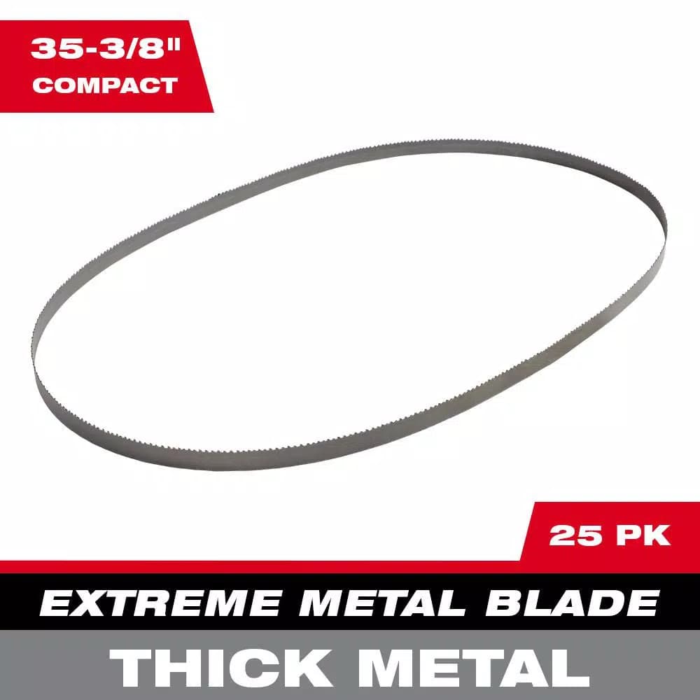 Milwaukee 35-3/8 in. 8/10 TPI Extreme Metal Cutting Band Saw Blades, 25-Pack