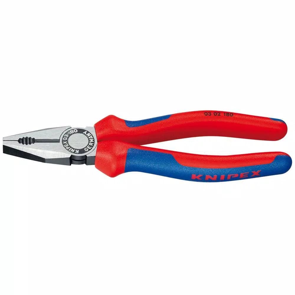 KNIPEX 7-1/4 in. Combination Pliers with Comfort Grip for Flat and Round Material