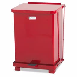 Rubbermaid Commercial Products Rubbermaid Commercial Defenders 7 Gal. Red Step-On Steel Biohazard Trash Can thumbnail 1