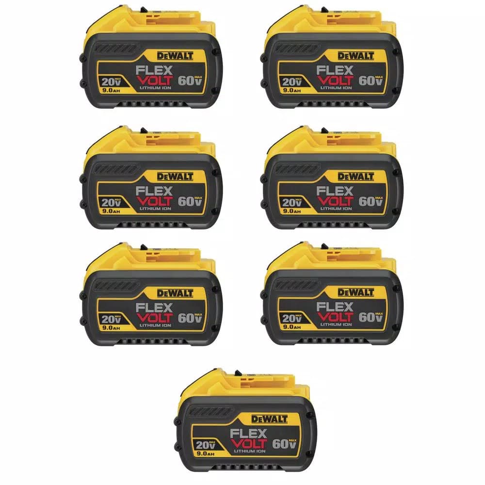 DEWALT FLEXVOLT 9.0 Ah Lithium-Ion Battery Pack, 20V/60V MAX (7-Pack)