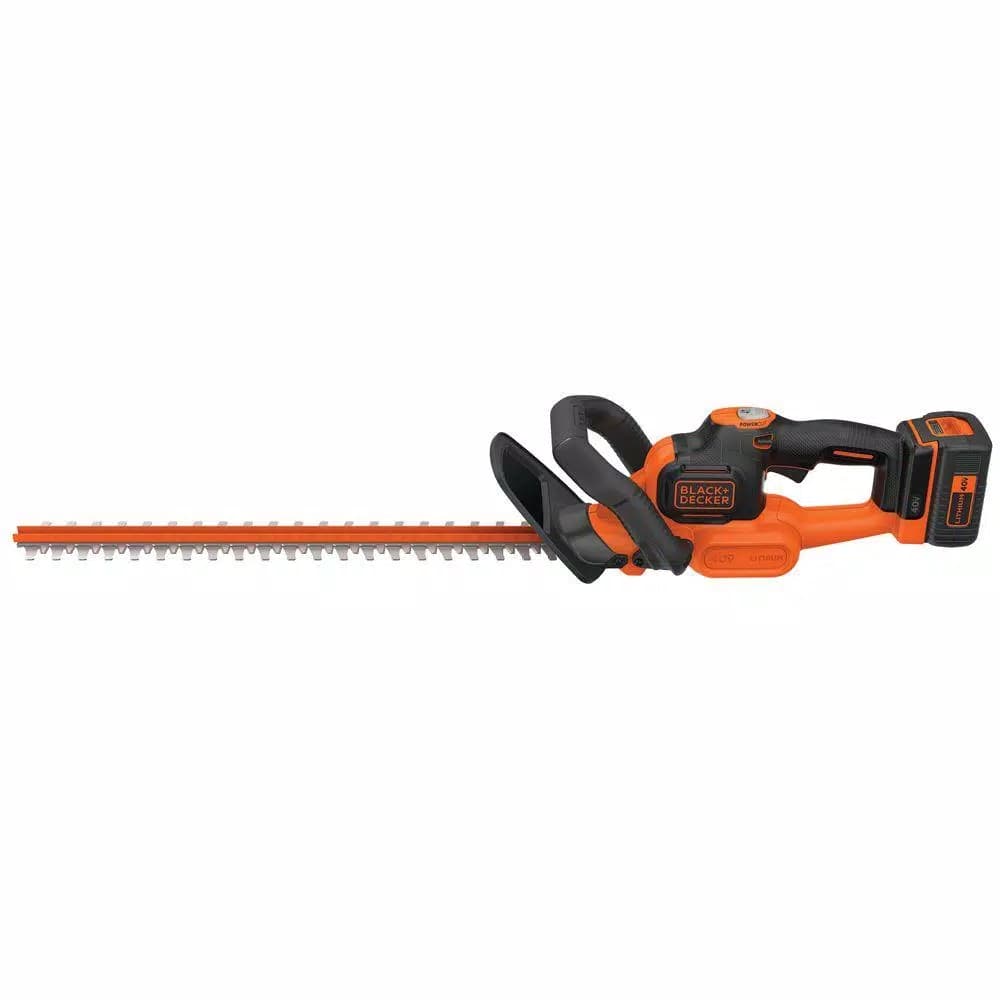 BLACK+DECKER 40V MAX Cordless POWERCUT Hedge Trimmer with 1.5 Ah Battery and Charger, 24 in.