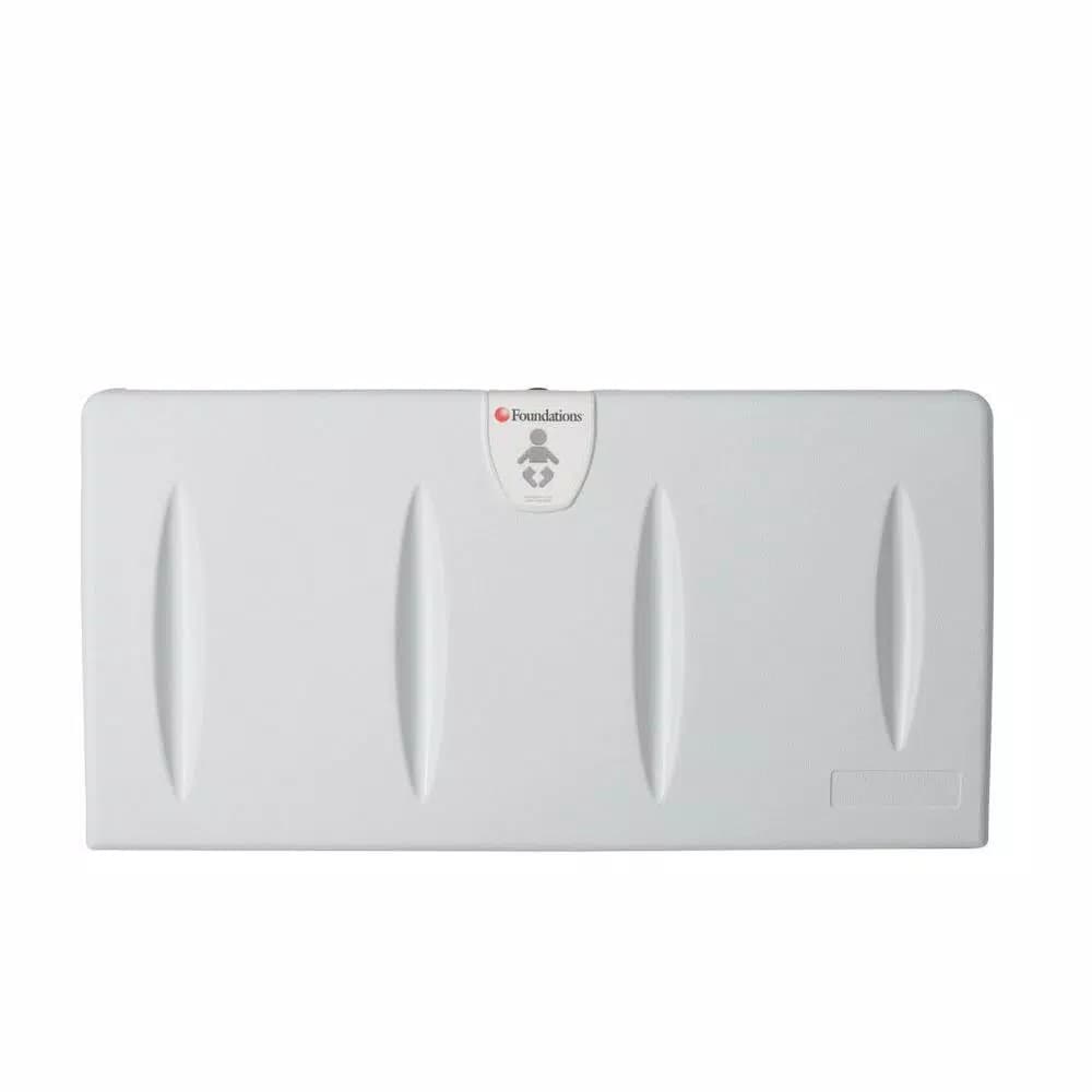 Foundations Horizontal Surface Mount Baby Changing Station, Light Gray