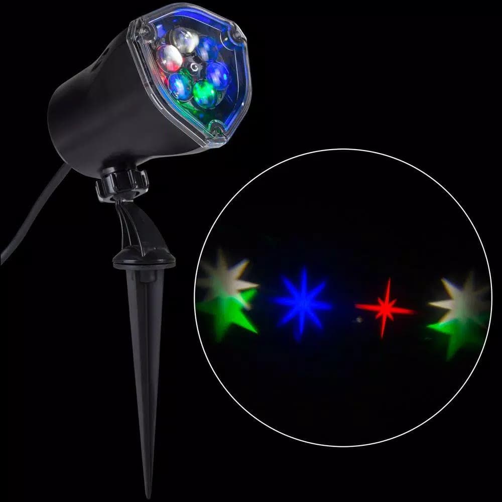 LightShow Whirl-a-Motion RGBW LED Star Projection Stake Light