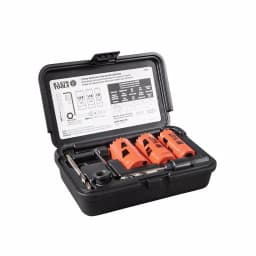 Klein Tools Bi-Metal Electrician's Hole Saw Kit with Arbor and Adapter, 3-Piece Set thumbnail 1