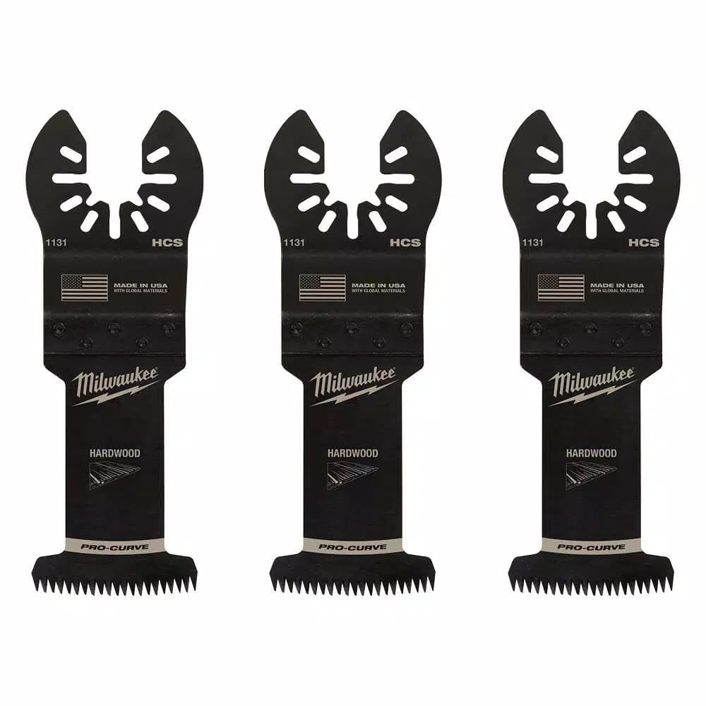 Milwaukee 1-3/8 in. High Carbon Steel Japanese Tooth Oscillating Multi-Tool Blade 3-Pack