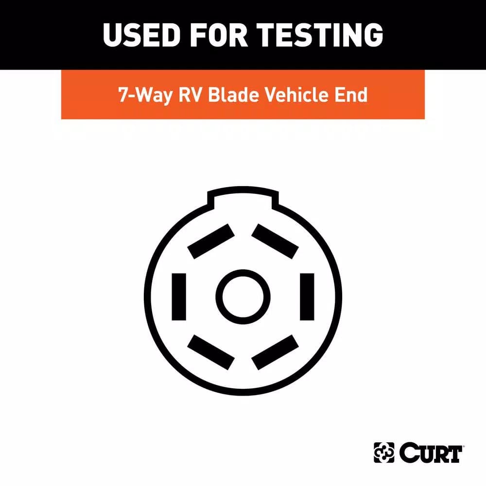 CURT 7-Way RV Blade Connector Tester for Trailer Wiring