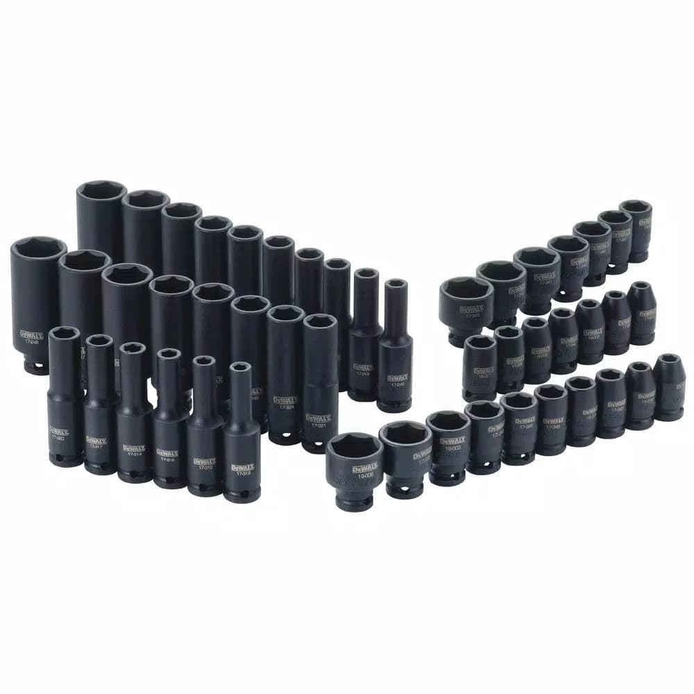 DEWALT 48-Piece 1/4 in. Drive Metric and SAE Impact Socket Set with DirectTorque Technology
