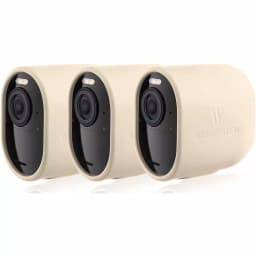 Wasserstein Protective Silicone Skins for Arlo Ultra, Ultra 2, Pro 3, and Pro 4 - 3-Pack, Beige thumbnail 1