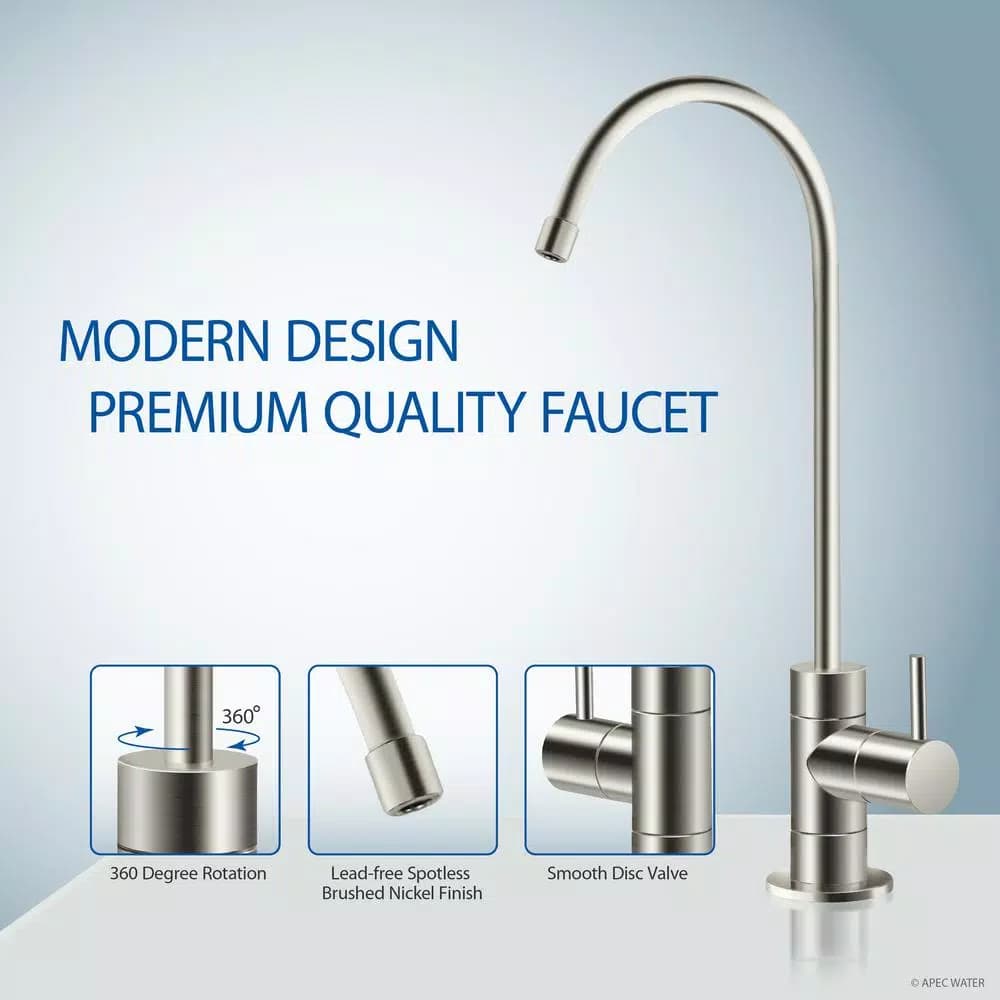 APEC Water Systems Essence 7-Stage Reverse Osmosis Water Filtration System with UV Sterilizer and Alkaline pH+ Mineralization
