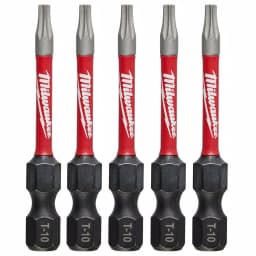Milwaukee SHOCKWAVE Torx T10 2 in. Impact Duty Steel Screwdriver Bits, 5-Pack thumbnail 1