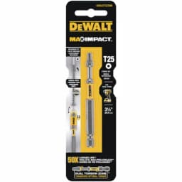 DEWALT MAX IMPACT T25 Torx Screwdriver Bit, 3.5 in. thumbnail 3