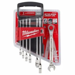 Milwaukee 7-Piece Metric Ratcheting Combination Wrench Set thumbnail 6