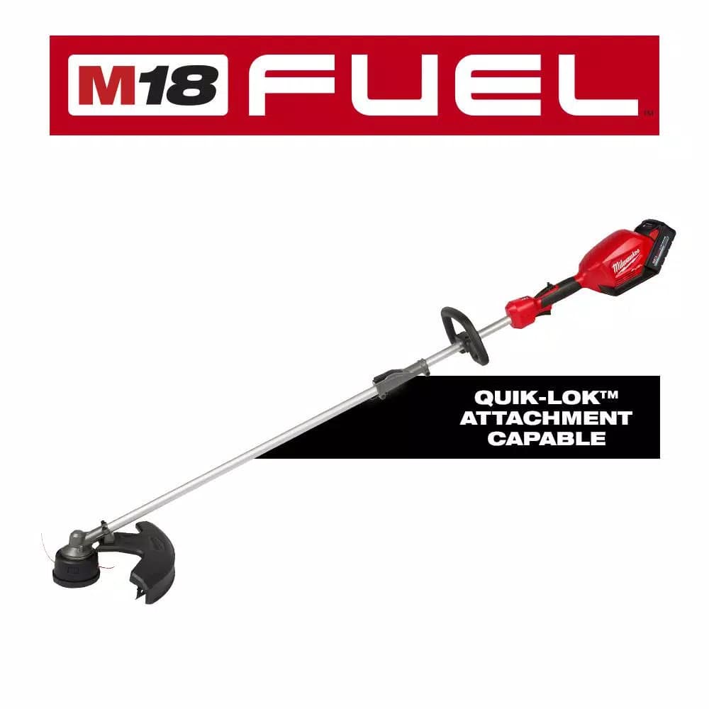 Milwaukee M18 FUEL 18V Brushless Cordless String Trimmer Kit with QUIK-LOK, 8.0 Ah Battery & Charger