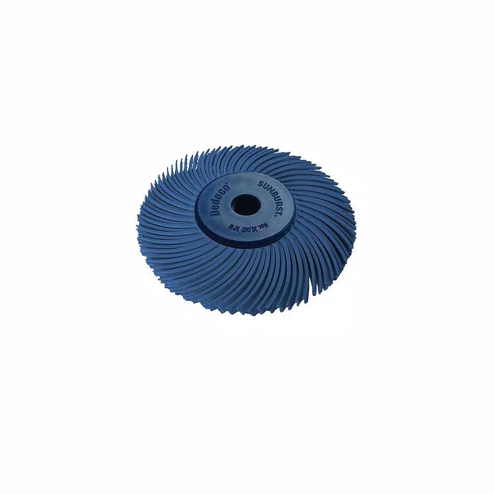 Dedeco Sunburst 3-Ply Radial Discs, 400-Grit Fine Thermoplastic Polishing Tool, 1/4 in. Arbor