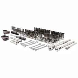 Crescent 142-Piece SAE and Metric Mechanics Tool Set with 1/4, 3/8, and 1/2 in. Drive Ratchets thumbnail 1