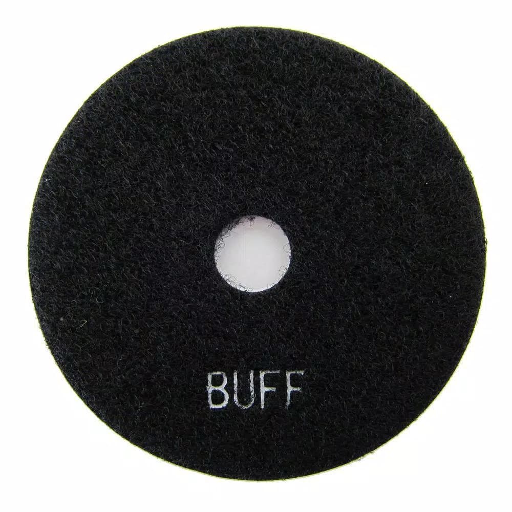 Archer USA 4 in. Black Buff Dry Diamond Polishing Pad for Granite and Marble