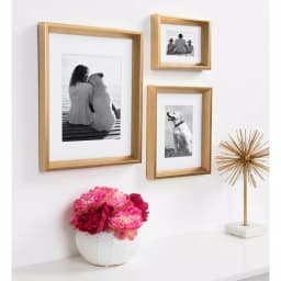 Kate and Laurel Calter Gold Picture Frame Set of 4, 11 x 14 in. Modern Gallery Wall Frames with 8 x 10 in. Mat thumbnail 6