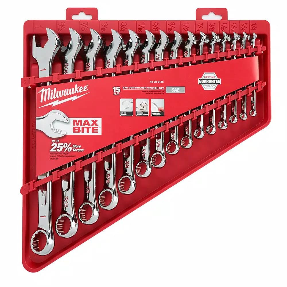 Milwaukee 15-Piece SAE Combination Wrench Set