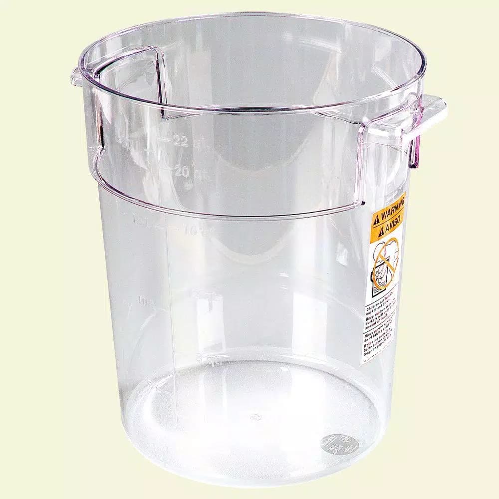 Carlisle StorPlus 22 qt. Round Polycarbonate Food Storage Containers, Clear (Case of 6)