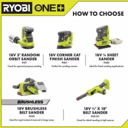 RYOBI 18V ONE+ 5 in. Cordless Random Orbit Sander (Tool Only) thumbnail 7