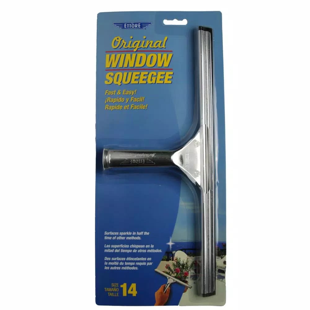Ettore 16 in. Original Professional Window Squeegee with Replaceable Rubber Blade