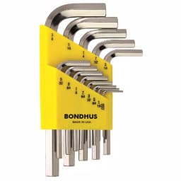 Bondhus 13-Piece SAE Short Arm L-Wrench Hex Key Set with BriteGuard Finish thumbnail 1