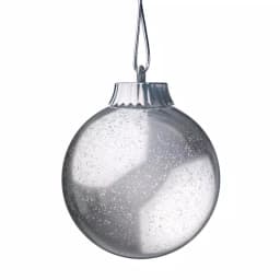 Xodus Innovations 5 in. Silver LED Outdoor Hanging Globe Ornament - Battery Operated Specialty Lights thumbnail 1