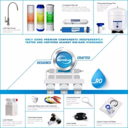 iSpring RCC7 5-Stage Under Sink Reverse Osmosis Drinking Water Filtration System, 75 GPD, NSF Certified thumbnail 5
