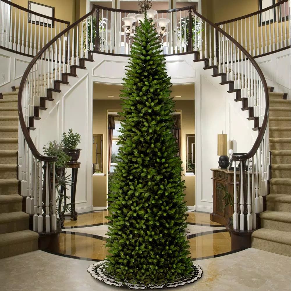 National Tree Company 14 ft. Kingswood Fir Pencil Artificial Christmas Tree, Unlit, Green