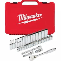 Milwaukee 3/8 in. Drive Metric 32-Piece Ratchet and Socket Set thumbnail 1
