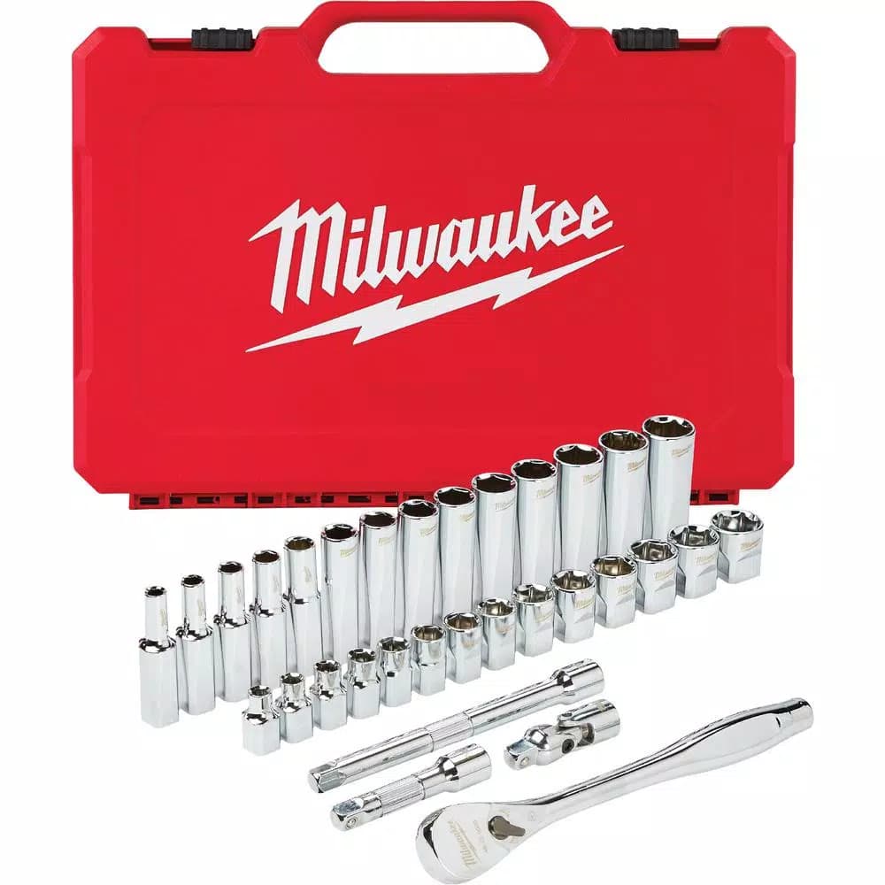 Milwaukee 3/8 in. Drive Metric 32-Piece Ratchet and Socket Set