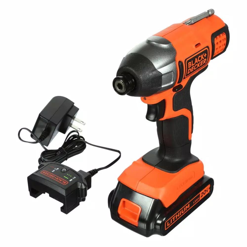 BLACK+DECKER 20V MAX Cordless Impact Driver Kit with 2 Ah Battery and Charger