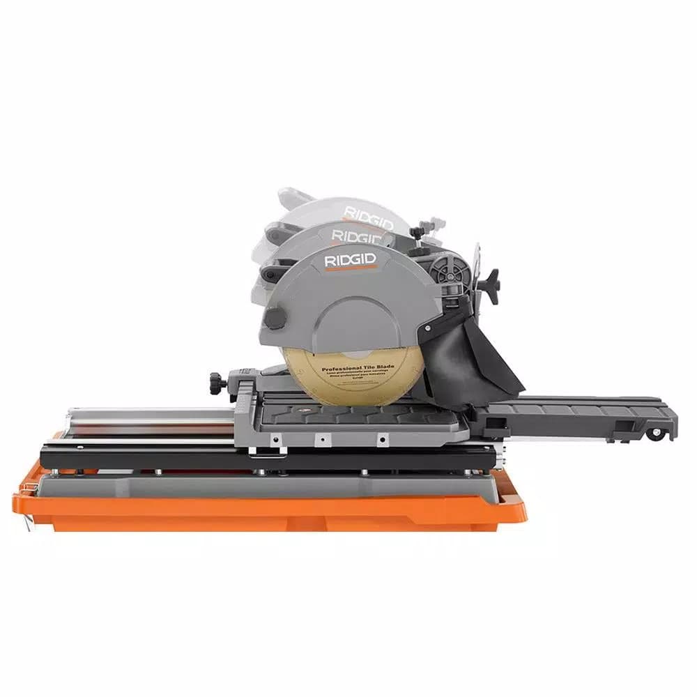 RIDGID 10 in. Wet Tile Saw with Stand, Beast Series, 3.3 HP, 34 in. Rip Capacity
