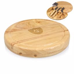 TOSCANA Oakland Raiders Circo Wood Cheese Board Set with 4 Stainless Steel Tools thumbnail 2