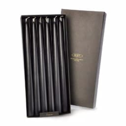 ROOT CANDLES A.I. Root 12 in. Black Dipped Taper Dinner Candles, Beeswax Enriched, Box of 12 thumbnail 2