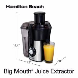 Hamilton Beach Big Mouth Pro 800W Centrifugal Juicer, 1 Qt, Black and Stainless Steel thumbnail 2