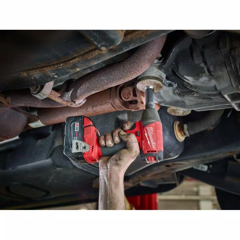 Milwaukee M18 FUEL 3/8 in. Compact Impact Wrench Kit with Two 5 Ah Batteries and Charger