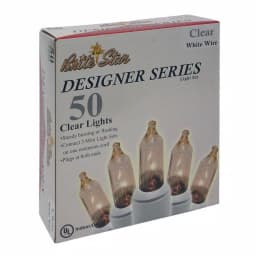 Brite Star Designer Series 50-Light Clear Mini String Lights with White Wire (Set of 2) thumbnail 2