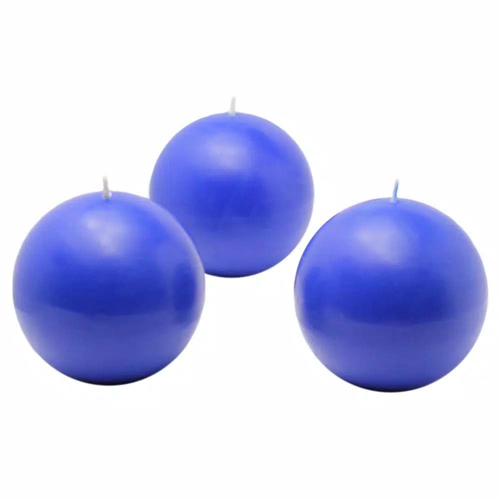 Zest Candle Biedermann and Sons 3 in. Blue Ball Candles, 6-Box Set