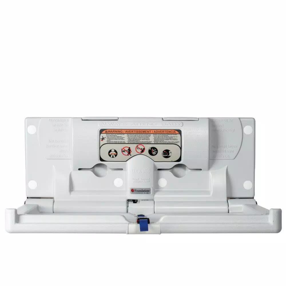 Foundations Horizontal Surface Mount Baby Changing Station, Light Gray