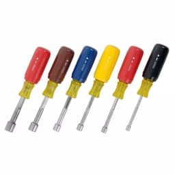 Stanley 6-Piece Nut Driver Set with Hex Shanks and Nickel-Plated Bar thumbnail 1